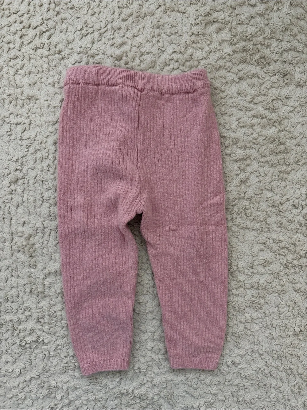 ZARA baby girl knit leggings pink 6-9m